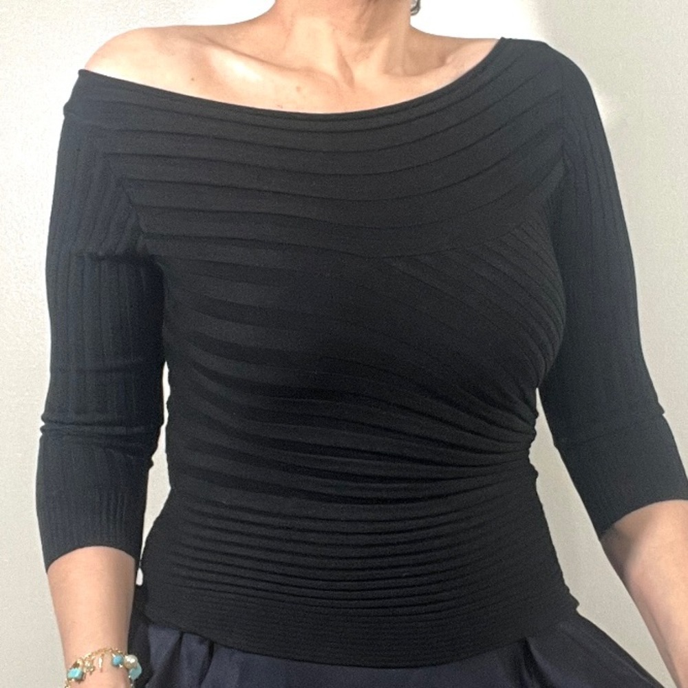 Women's Wayne Rogers Black Long Sleeve Top Size M